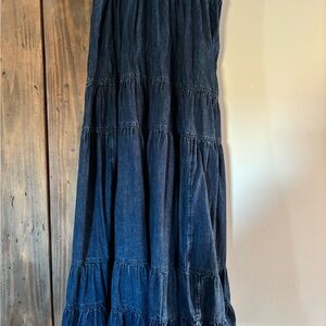 Denim High Waisted Maxi Skirt American Eagle Medium